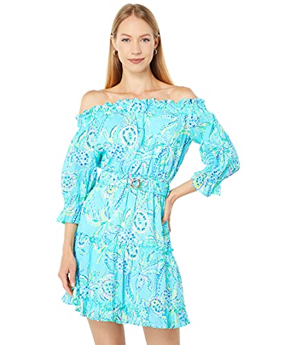 Lilly Pulitzer Louisa Dress Bermuda Blue Turtle Szn LG