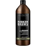 Redken Brews Daily Shampoo For Men - Lightweight Hydrating Cleanser For All Men\'s Hair Types, Adds Moisture and Shine to Dry Hair, 33.8 Fl Oz