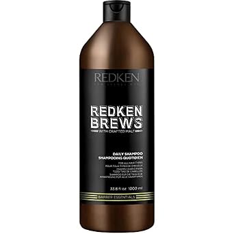 Redken Brews Daily Shampoo For Men - Lightweight Hydrating Cleanser For All Mens Hair Types, Adds Moisture and Shine to Dry Hair