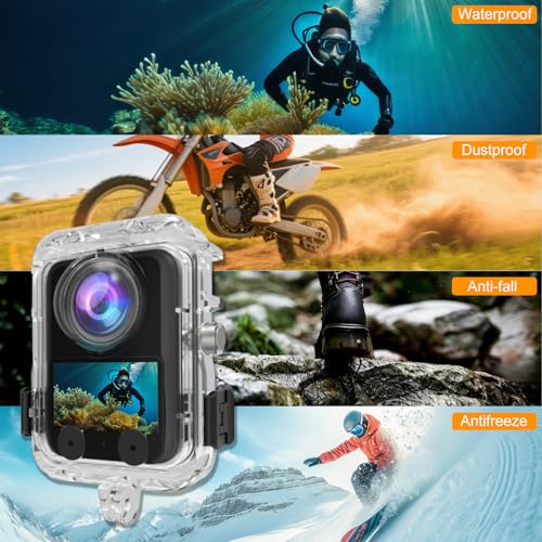 Image of Osmo 360 Waterproof Case, 40m /131FT Underwater Housing with 97% High Transmittance AR Coating Anti-Fog Scratch-Resistant for DJI Osmo 360 Protective Cover Diving Surfing Swimming Skiing