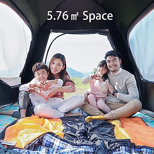 Carpa para camping 3-5 personas con toldo y fácil montaje miniatura 6
