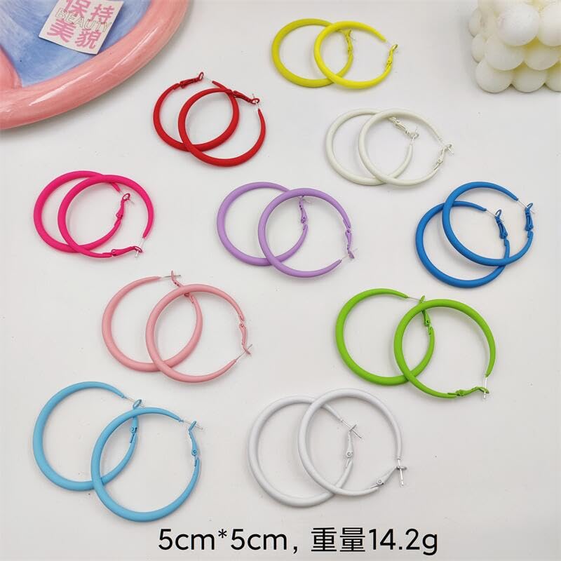 Hoop Earrings for Women Exaggerated Hoops Earring 80s 90s Statement Hoop Earrings Lightweight Anti-Allergy Oversized Hoops Earring for Women2