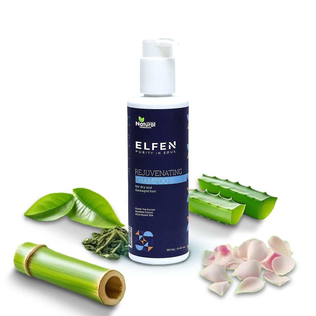 Purity in Soul Rejuvenating Shampoo – Natural Formula for Dry and Damaged Hair with Green Tea Extract, Bamboo Extract, Aloe Vera, and Hydrolyzed Silk (250ml / 8.45 OZ)