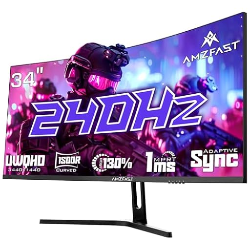 Amzfast Monitor Gaming Curvo 34´´, 240 Hz, UWQHD 3440x1440, 21:9, 1 ms MPRT, Adaptive Sync, sRGB 130% / DCI-P3 98%, HDMI 2.1, DisplayPort, Eye-Care, VESA 75x75, Pip/PBP - AMZG34C5QPro | Ya disponible en tu tienda friki favorita! En mundofriki.es! Amzfast Monitor Gaming Curvo 34´´, 240 Hz, UWQHD 3440x1440, 21:9, 1 ms MPRT, Adaptive Sync, sRGB 130% / DCI-P3 98%, HDMI 2.1, DisplayPort, Eye-Care, VESA 75x75, Pip/PBP - AMZG34C5QPro | Ya disponible en tu tienda friki favorita! En mundofriki.es!