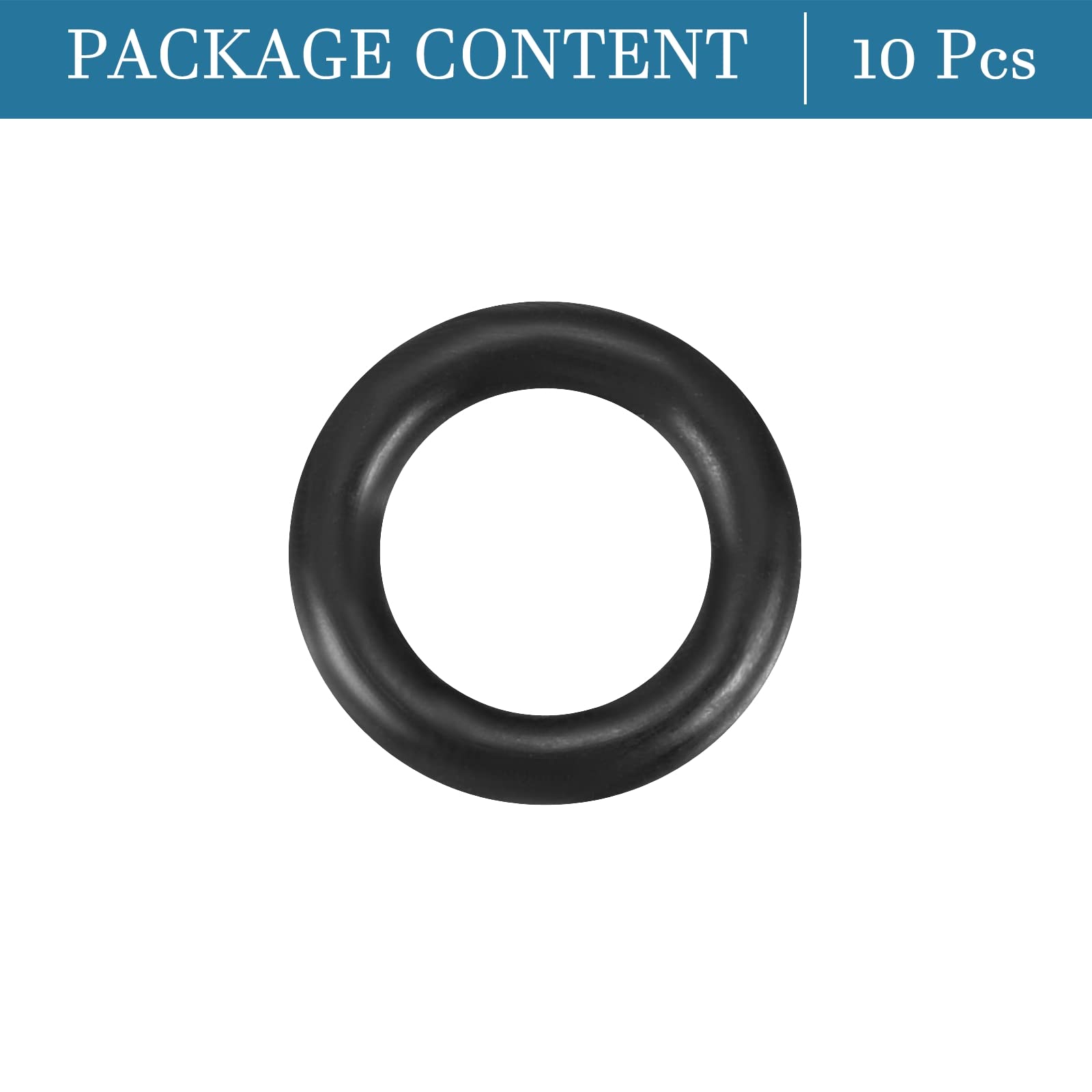 QUARKZMAN 16mm x 10mm x 3mm Nitrilo Goma Juntas Tóricas x 10uds Redondo Junta Arandela para Grifo Plomería Reparación Sellado Conexión [Negro]