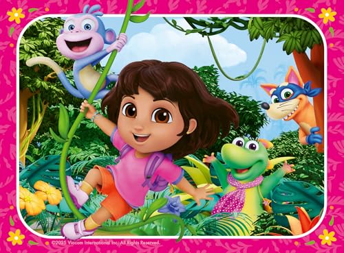 Ravensburger   Puzzles Dora 2 Pack De 4 | Puzzle 3 Años O Más | Regalo Niño 3 Años O Más De 72 Piezas | Rompecabezas Niños De 19 X 14 Cm | Ravensburger Puzzle