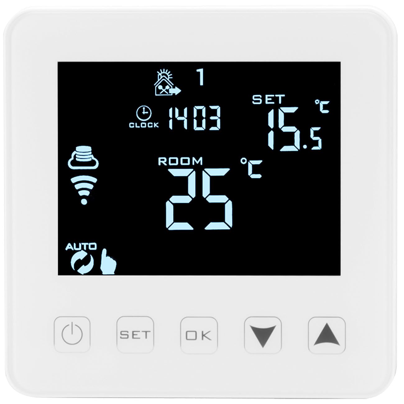 Intelligentes WLAN-Thermostat Unterputz für Fussbodenheizung: App-, Sprach- & Touch-Steuerung, Siri/Alexa/GA – Komfortabel & energieeffizient