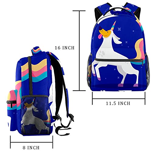 Sac à dos durable léger et résistant motif licorne