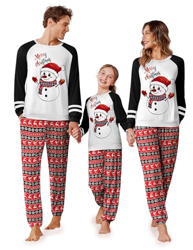 Ekouaer Family Christmas Pajamas Matching Sets Long Sleeve Couple Pjs Holiday Sleepwear Soft...