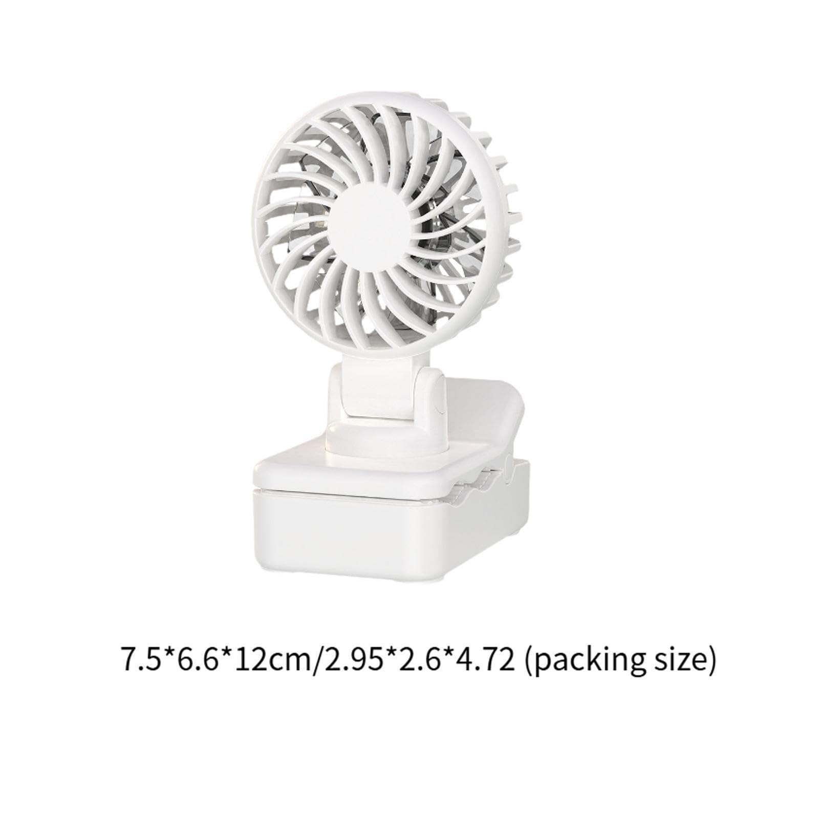 Mini Ventilatore a Clip da Scrivania, Comodo con 3 velocità Regolabili, Ideale Come Regalo Estivo, Piccolo E Rinfrescante per Cucina, Campeggio, Pesca, Bianco