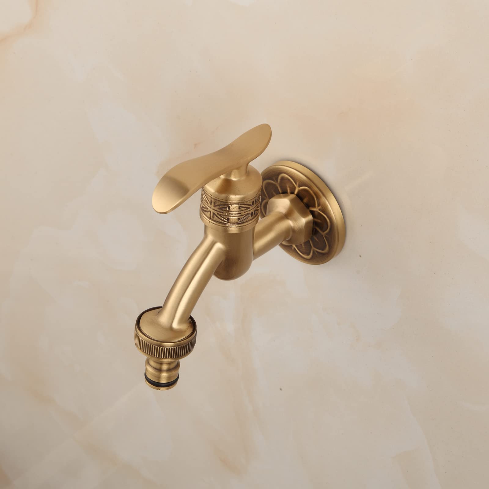 Retro Wall Mounted Brass Faucet for Washing Machine Mop for Pool Garden, Short 1 - Image 4