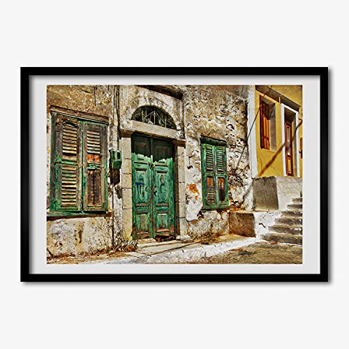 Photo Affiche Cadre en Bois Tulup Peinture 70x50 Tableau Moderne Grec