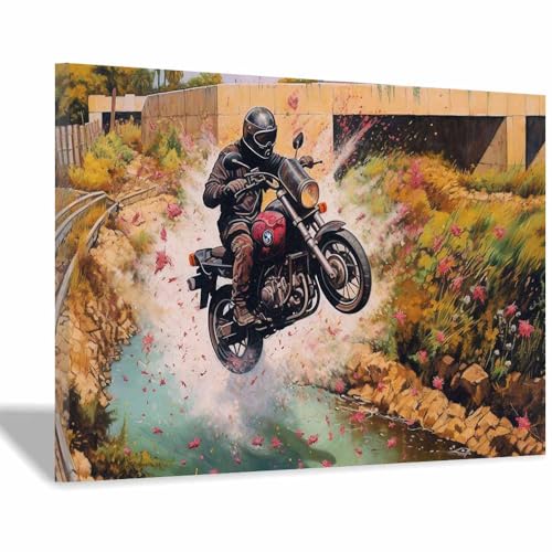 Toile murale vintage rouge dynamique pour sublimer votre intérieur moderne