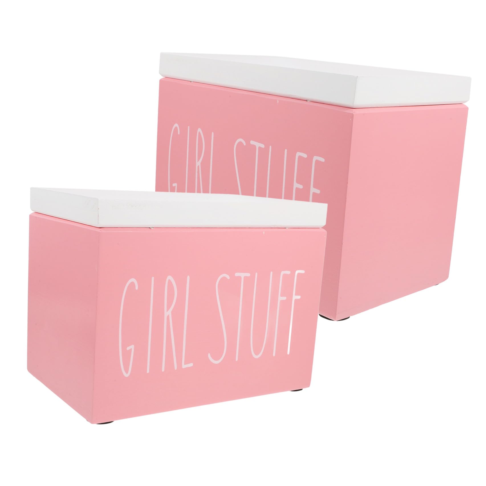Uonlytech 2 Pezzi Scatola Organizer per Assorbenti e Tamponi in Legno con