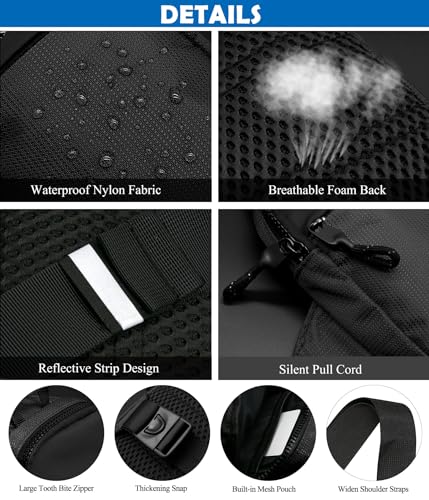 YAMEIZE Mini Crossbody Sling Bag - Trendy Small Chest Bag with Adjustable Strap for Men Women Multipurpose Daypack4