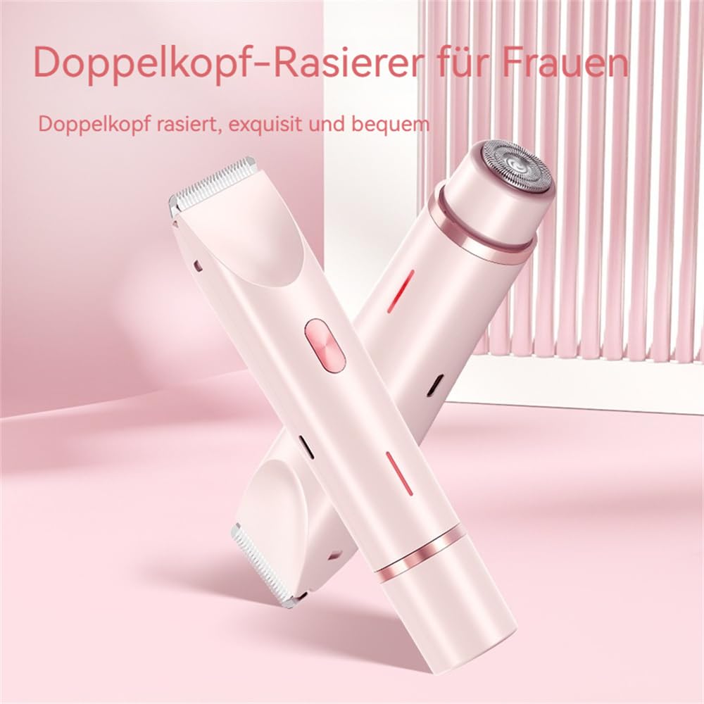 Pelvora Trimmer, 2 en 1 Afeitadora íntima para mujeres, maquinilla de afeitar íntima para mujer, resistente al agua, eléctrica para mujer, perfecta para zona del bikini, piernas y axilas (morado)