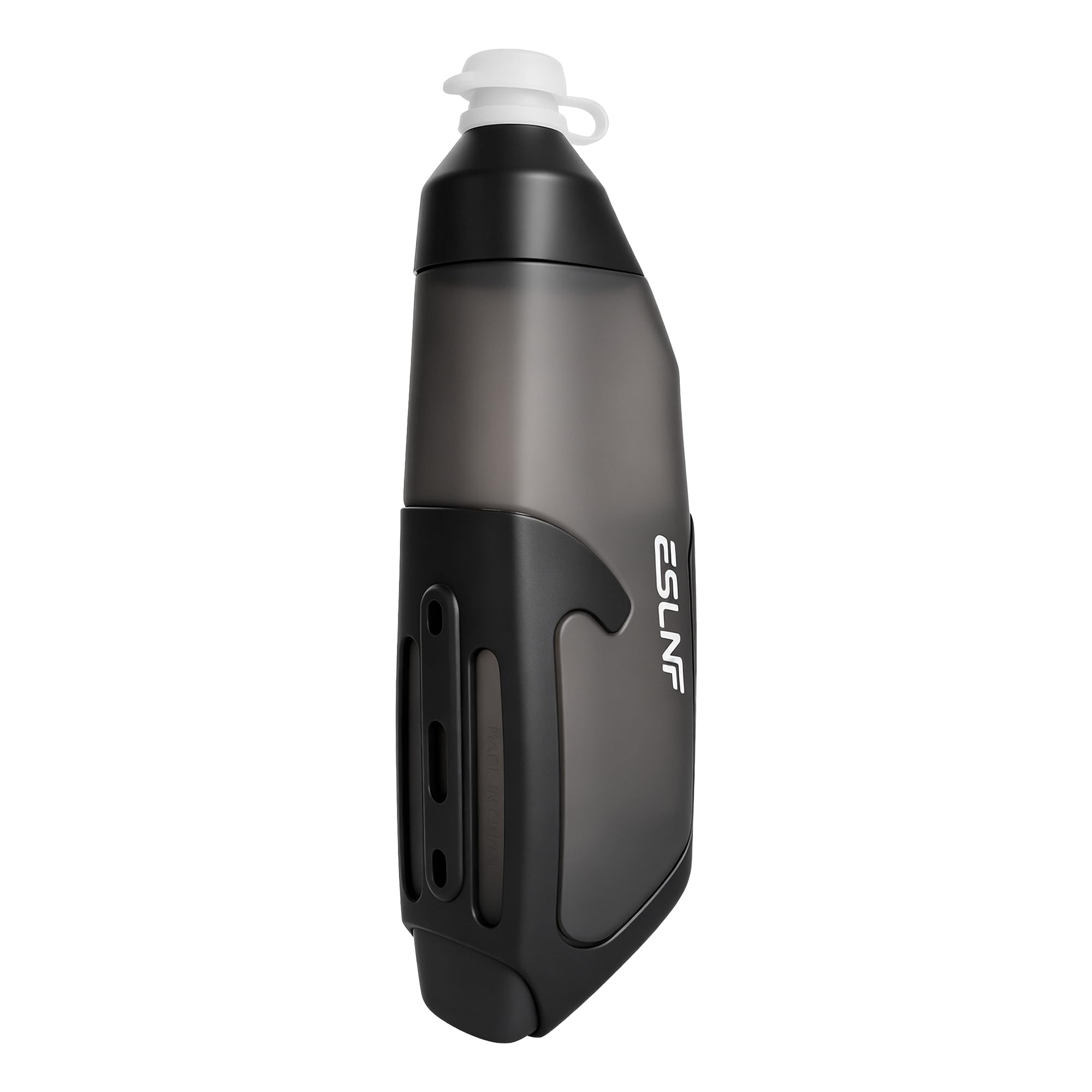 Aerodynamic Bike Water Bottle Set with Cage, 23 oz / 680ml, Black