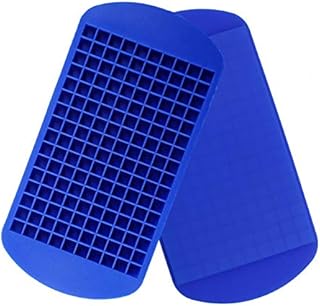 Silicone Mini Ice Cube Trays 2 Pack, 160 Small Ice Cube Molds Easy Release Crushed Ice Cube for Chilling Whiskey Cocktail, BPA Free Flexible Stackable and Durable Soft Mold Storage Containers