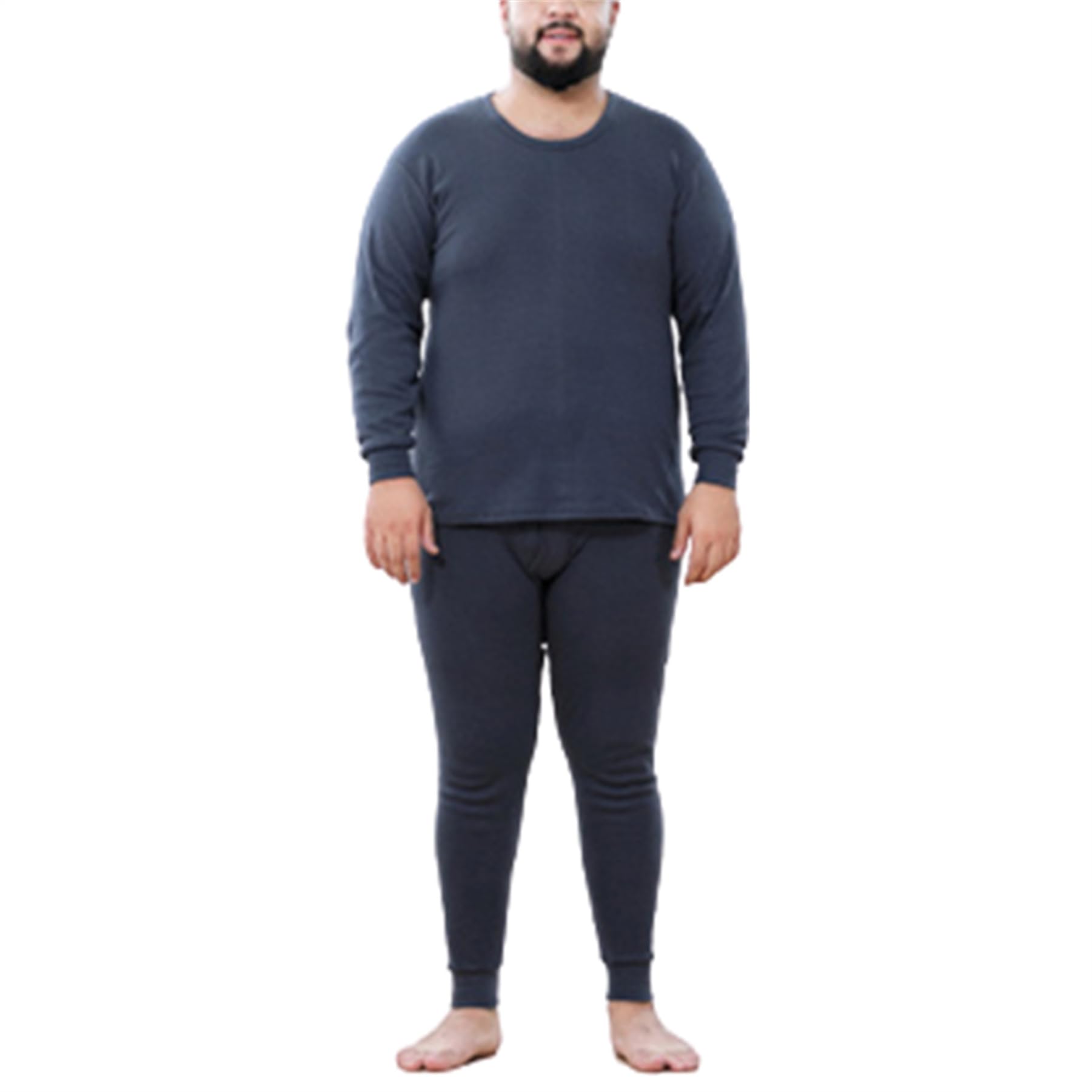 Ensemble De sous-vêtements Thermiques pour Homme, Couche De Base Thermique d'hiver, Col Rond Ultra Doux Et Chaud, Manches Longues, sans Couture, Grande Taille, Haut Et Bas