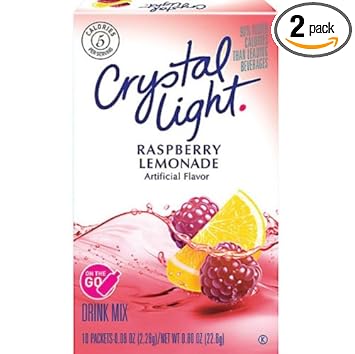 Crystal Light - Raspberry Lemonade on the Go - 10 Count Boxes (Pack of 2)