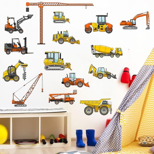 Vinilos Decorativos Vehículos de Construcción para Pared miniatura 4