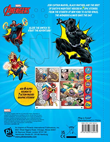 Pi Kids Pi Kids Marvel Avengers – Spider-Man, Iron Man, Black Panther, And More! - Calling All Heroes! Action Sound Book - Includes 6 Action Packed Graphic Novel Stories / Comics thumb #1