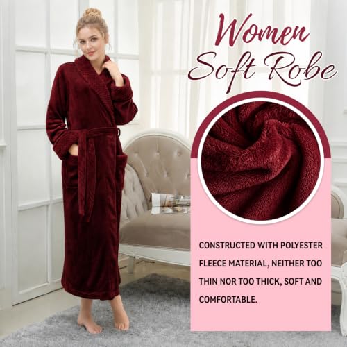 Image of Premium Long Robes for Women: Warm Super Plush Soft Fleece Bathrobes