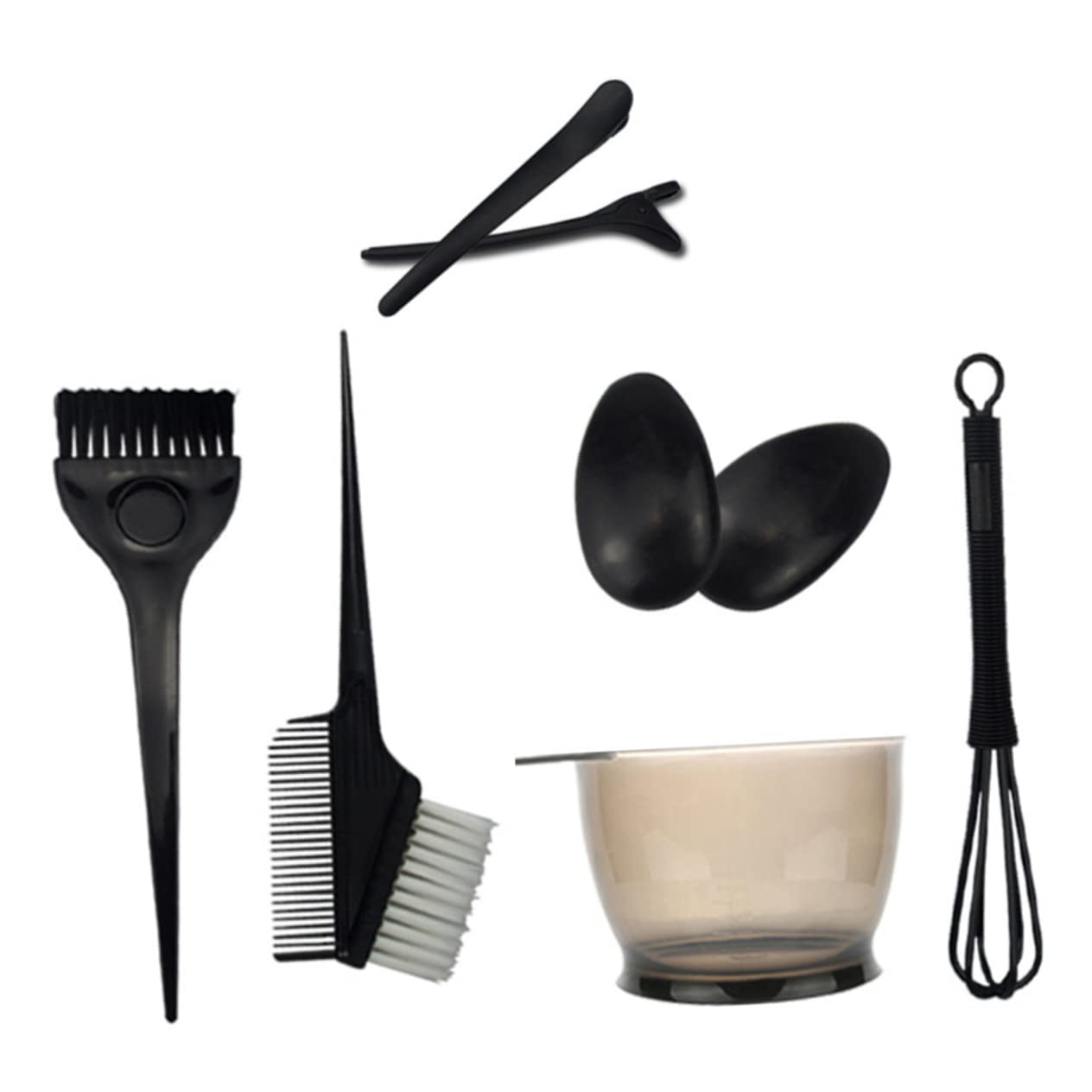 Ipetboom Hair Dye Kit Complete 8pcs Set Brush Bowl Ideal for Home Professional Coloring