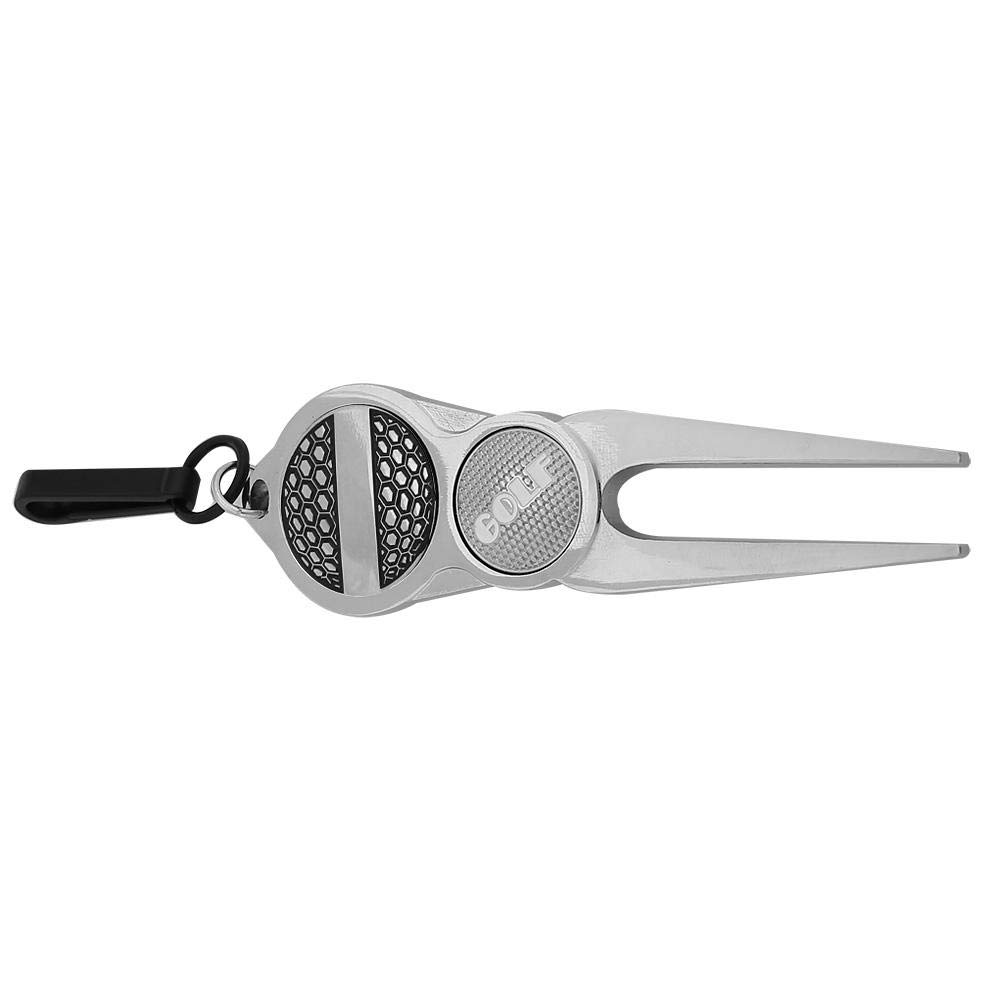 VGEBY1 Golf Divot Tool, Metal Golf Green Repair Forcella Golf Divot Equipaggiamento per la Riparazione di Palle da Golf(Golf)