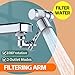 1080° Rotating Filter Faucet Extender,PP Cotton Filter Faucet, Universal Splash Filter Faucet, Water Filter Faucet for Kitchen Bathroom, Swivel Faucet Aerator with 2 Water Outlet Modes