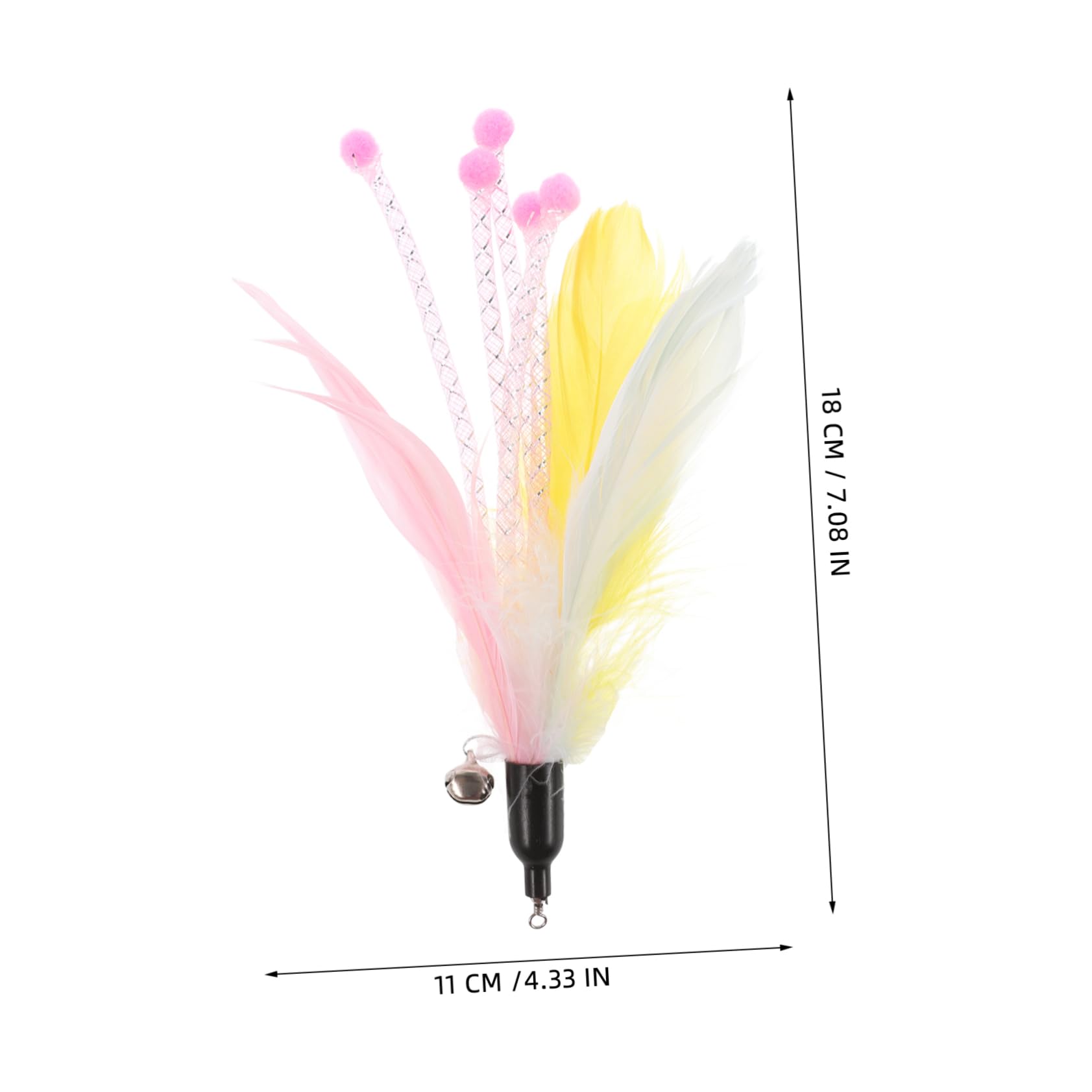 Hohopeti 40pièces Jouets à Plumes pour Chats Recharge De Interactive pour Chat Accessoires De Jeu pour Énergie Et Ennui des Félins