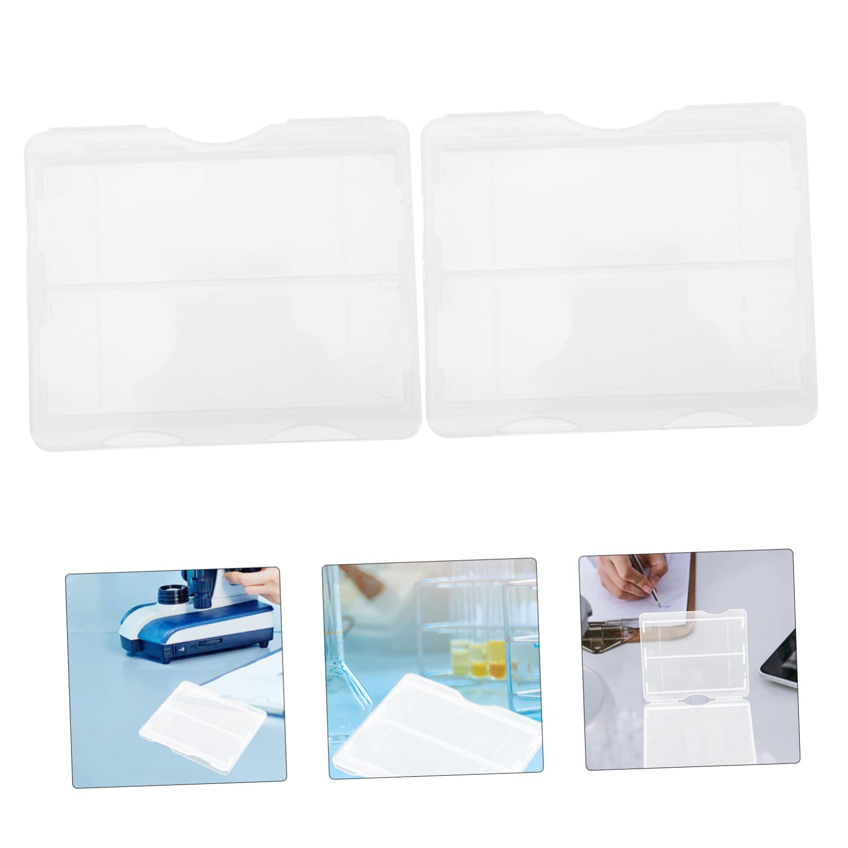 SOLUSTRE 100piezas Caja De Diapositivas Transparente Para Guardar De Caja Para De Accesorios Para Para Uso La Escuela