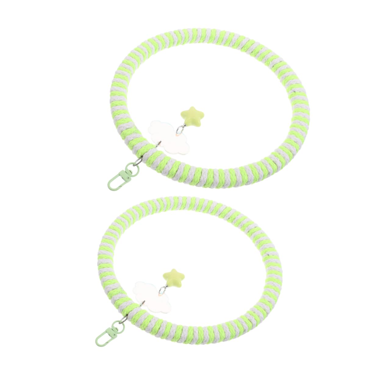 GALPADA 2pcs Bird Rope Swing Round Circle Perch Cage Hanging Climbing Toy for Parrot Budgie Parakeet Cockatiel Conure