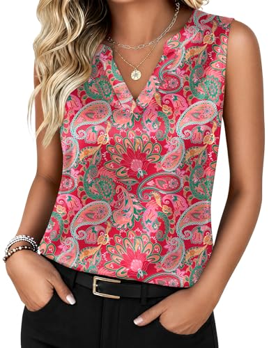 Zeagoo Womens Summer Top Loose Fit Silk Satin Blouses Business Casual Shirt - image 1