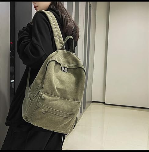 Kaobio Canvas Backpack For Women Men Vintage Aesthetic Bags Travel Daypack Boho Hippie Grunge Backpack thumb #1
