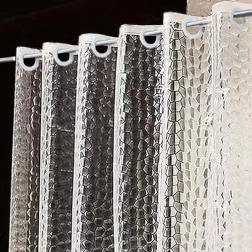 pocenla 3D PEVA Shower Curtain Liner Water Cube Waterproof Shower LinerShower Curtain Liner PEVA 71