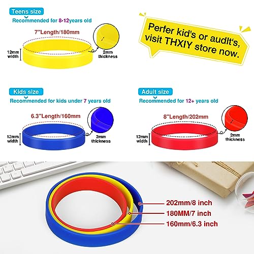 Pulseras de silicona de 7 pulgadas elásticas y lavables 2