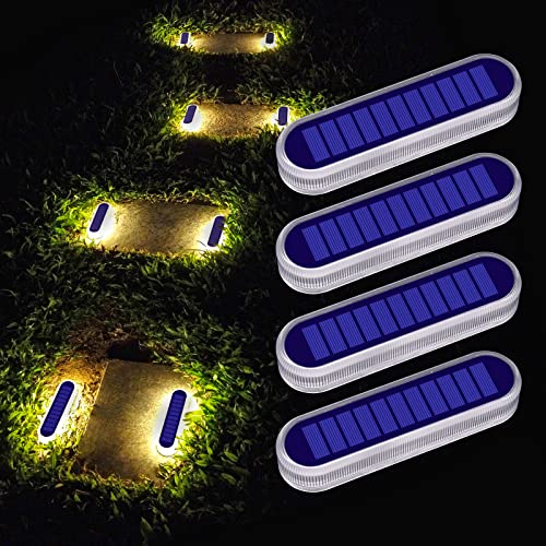 Elongated Solar Deck Lights Outdoor Waterproof led, Anti-Pressure Solar Outdoor Lights 30 LED Solar Step Light, Solar Lights Outdoor Stairs Wireless Solar Light for Step-Warm White (4 Pack) Elongated Solar Deck Lights Outdoor Waterproof led, Anti-Pressure Solar Outdoor Lights 30 LED Solar Step Light, Solar Lights Outdoor Stairs Wireless Solar Light for Step-Warm White (4 Pack)