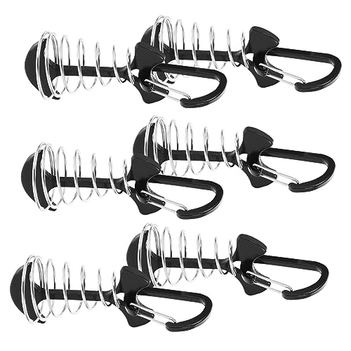 balacoo 6sets Camping Tent Stakes Aluminum Ground Nail Pegs with Spring Buckle Rope Anchor for Secure Outdoor Use in Windy Conditions for Tents and Canopies