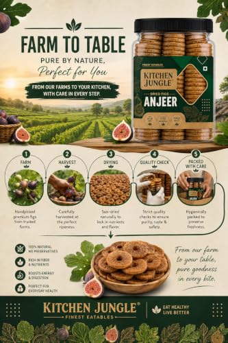 Image of Kitchen Jungle Dry Figs | Anjeer Afghani Medium Size (1000 Grams)