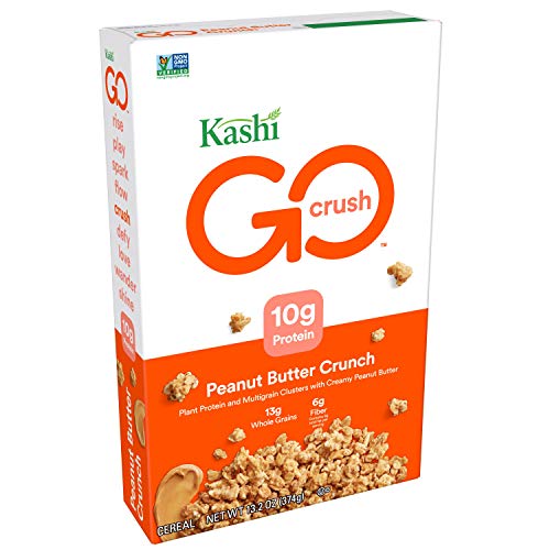 Kashi GO Peanut Butter Crunch Cereal - Vegan | Non-GMO | 13.2 Ounce