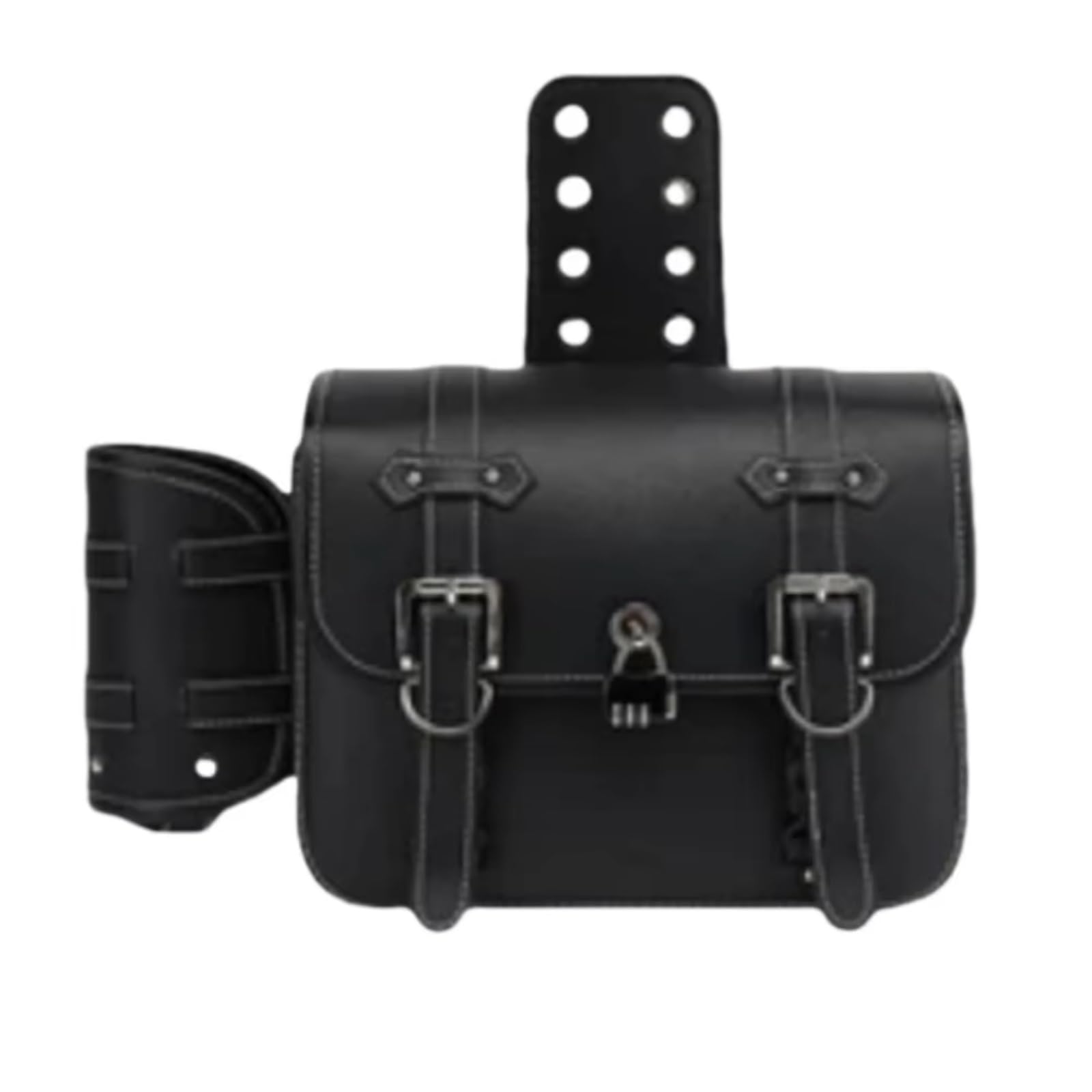 Borsa Da Sella Impermeabile Universale 1 Pezzo Laterale In PU Per Grande Capacità Attrezzi Design Fresco Motociclette Sacche Moto(Black)
