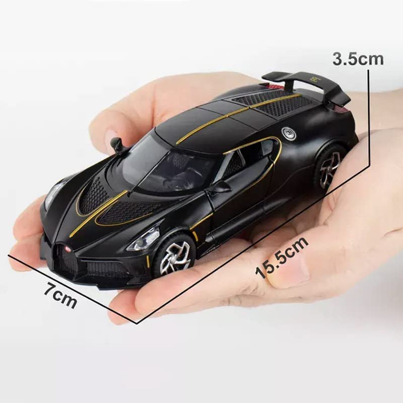 Image of Alloy Car Model Diecasts Metal Toy with Sound /Light /Pull-Back Off-Road Vehicles Car Model Collection Kids Toys Gift Multicolor Pack of 1 (1:32 LA Voiture Noire)