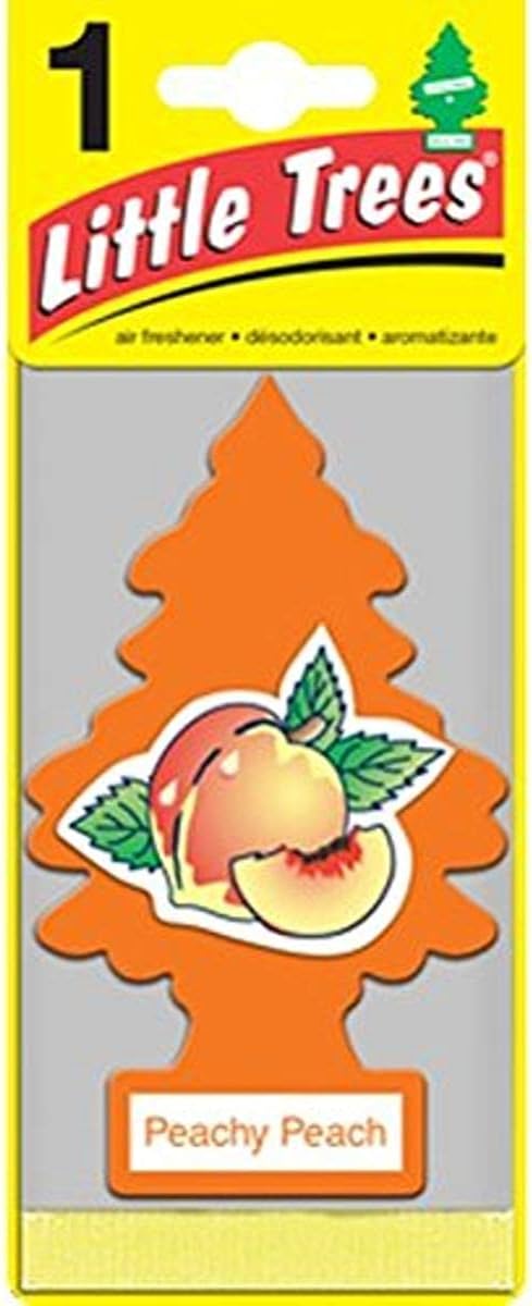 LITTLE TREES Car Air Freshener | Hanging Paper Tree for Home or Car | Peachy Peach | 3 Pack