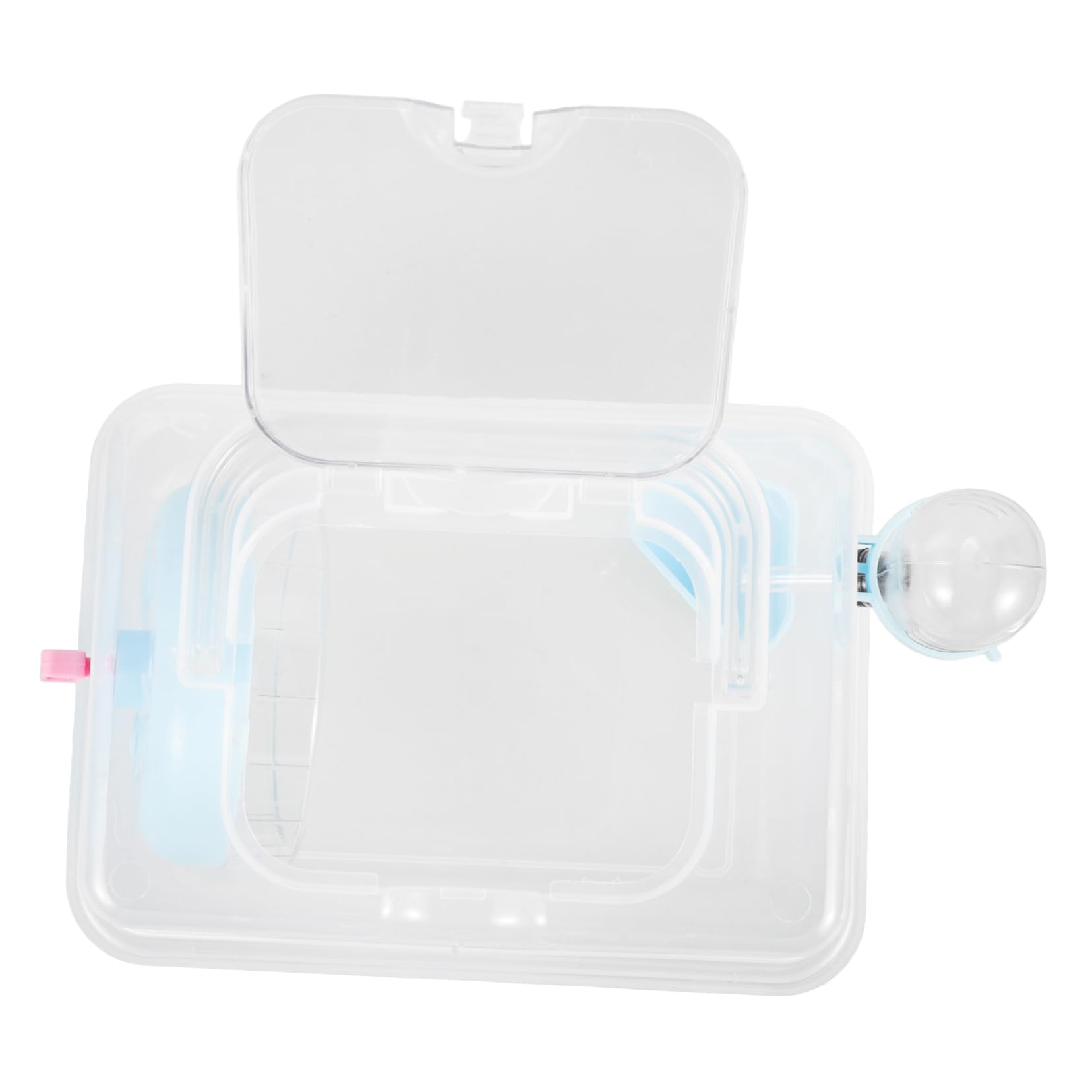 HANABASS 4piezas Transportín para Hámster y Pequeñas Mascotas Jaula Portátil Transparente Resistente y Multifuncional para Viajes para Cobayas y Chinchillas Diseño Práctico y