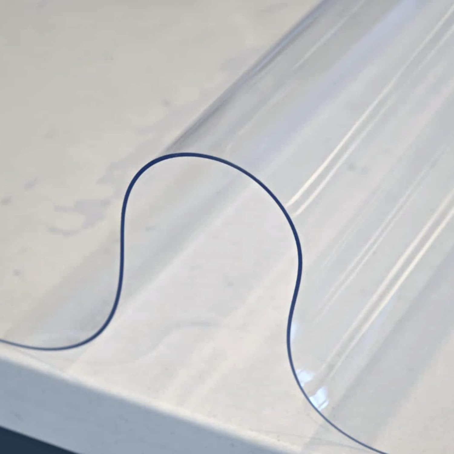 Tovaglia trasparente impermeabile spessa 2 mm in PVC lucido per tavolo, lavabile, pellicola protettiva per tavolo 50 x 180 cm
