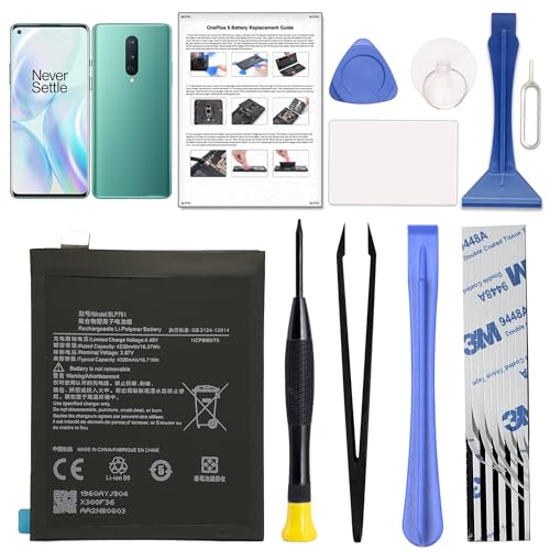 GREEN FUSION BLP761 Battery for OnePlus 8 with Toolkit