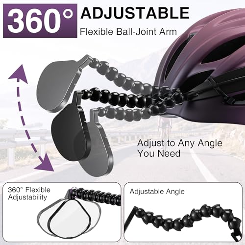 Bike Helmet Mirror with 3