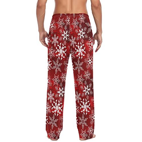 Pajama Pants for Men, Santa Claus Red Print Men's Separate Bottoms, Lounge Pants, Relaxed Sleep Pant3