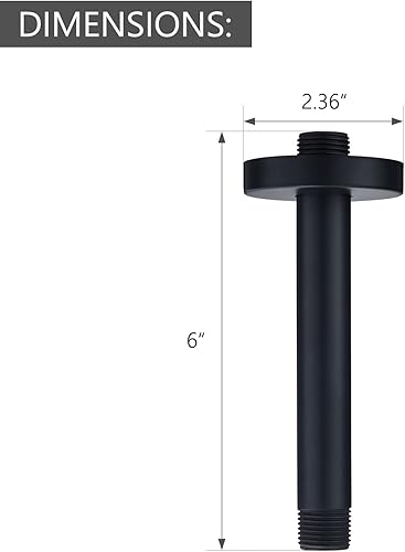 Miniatura 8 de RP61058-RB para brazo de ducha montado en la pared de techo antifugas de 6 pulgadas y brida para estándar americano, bronce veneciano